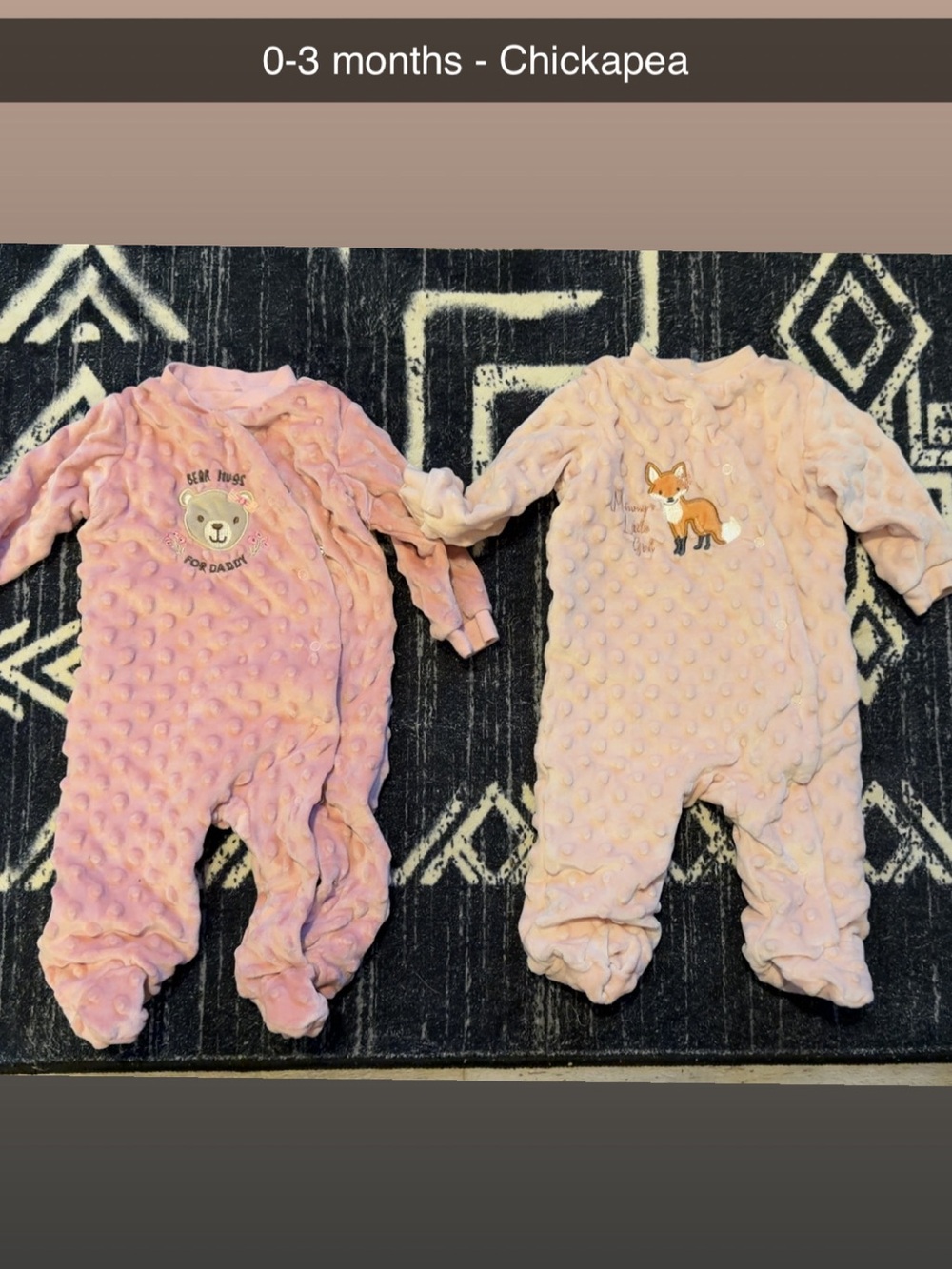 chickpea Pink Plush One-Piece Footies - Twin Set